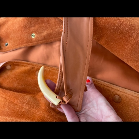 Beautiful burned orange sued and leather vintage Sant Angelo coat. - Picture 4 of 7